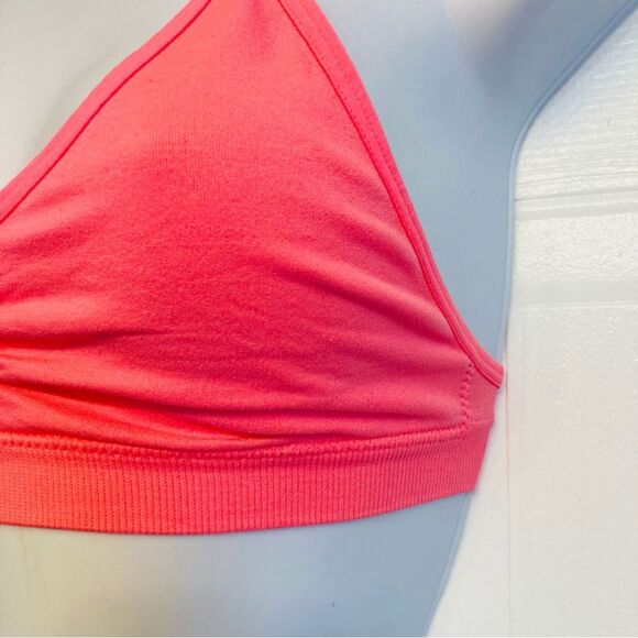 Victoria's Secret Crochet Fishnet Racerback Bralette Size XS Neon Coral NEW - Picture 3 of 9